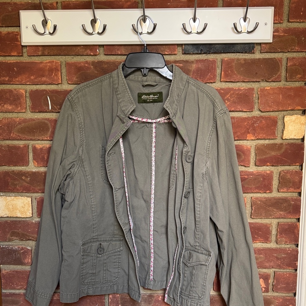 Eddie Bauer Khaki Utility Jacket super cute!